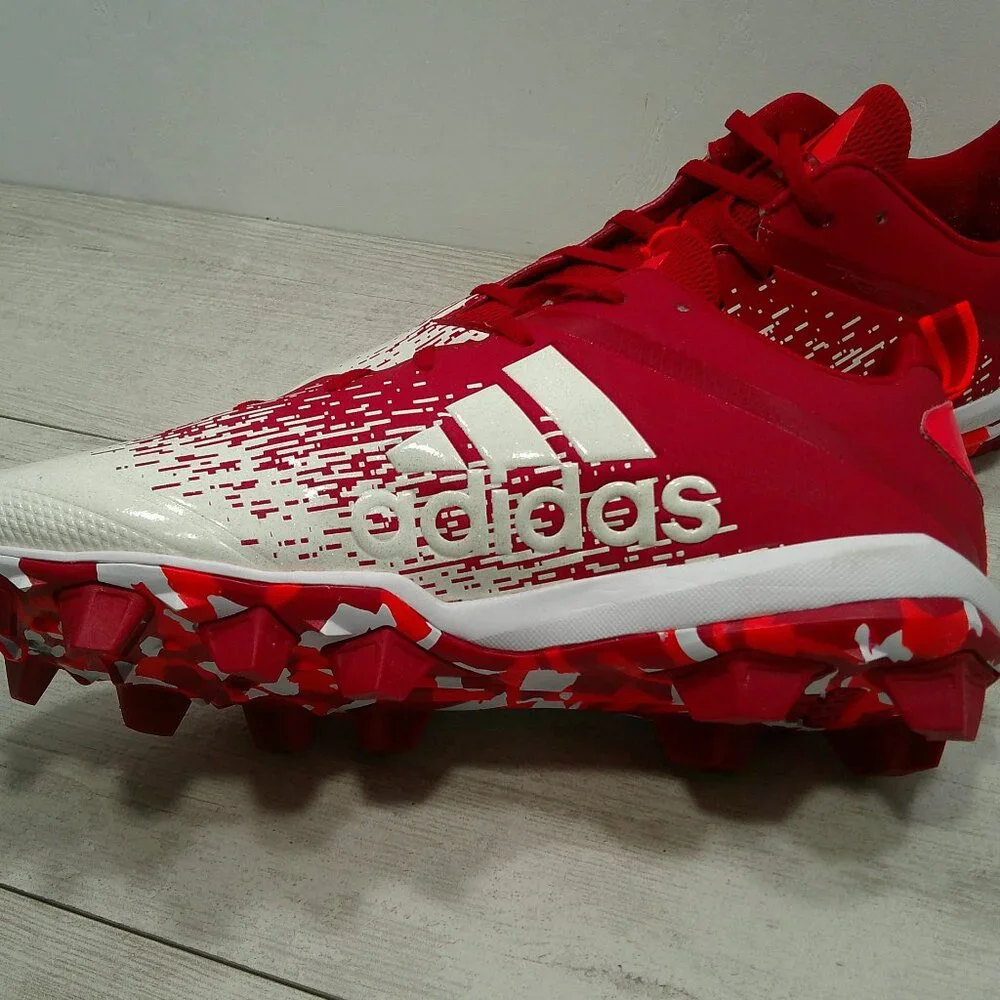 Adidas Adizero Spark MD Football Cleats Red White EH3442 Men’s Size 11.5 | UK 11